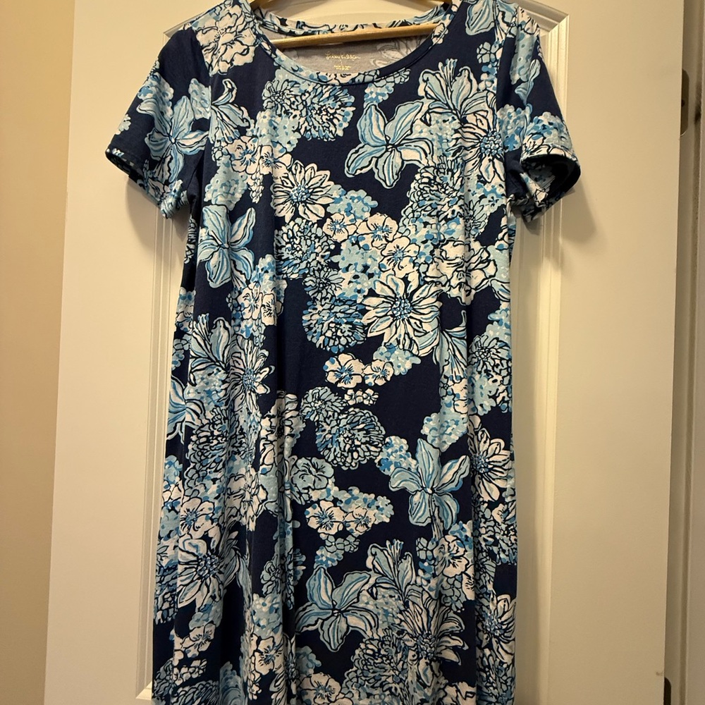 Lilly Pulitzer Blue and White Patterned Cody Dress